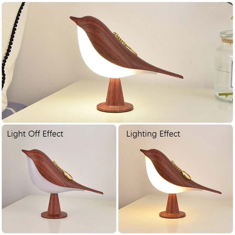 LED Bird Night Lights Touch Control Portable Desk Lamps