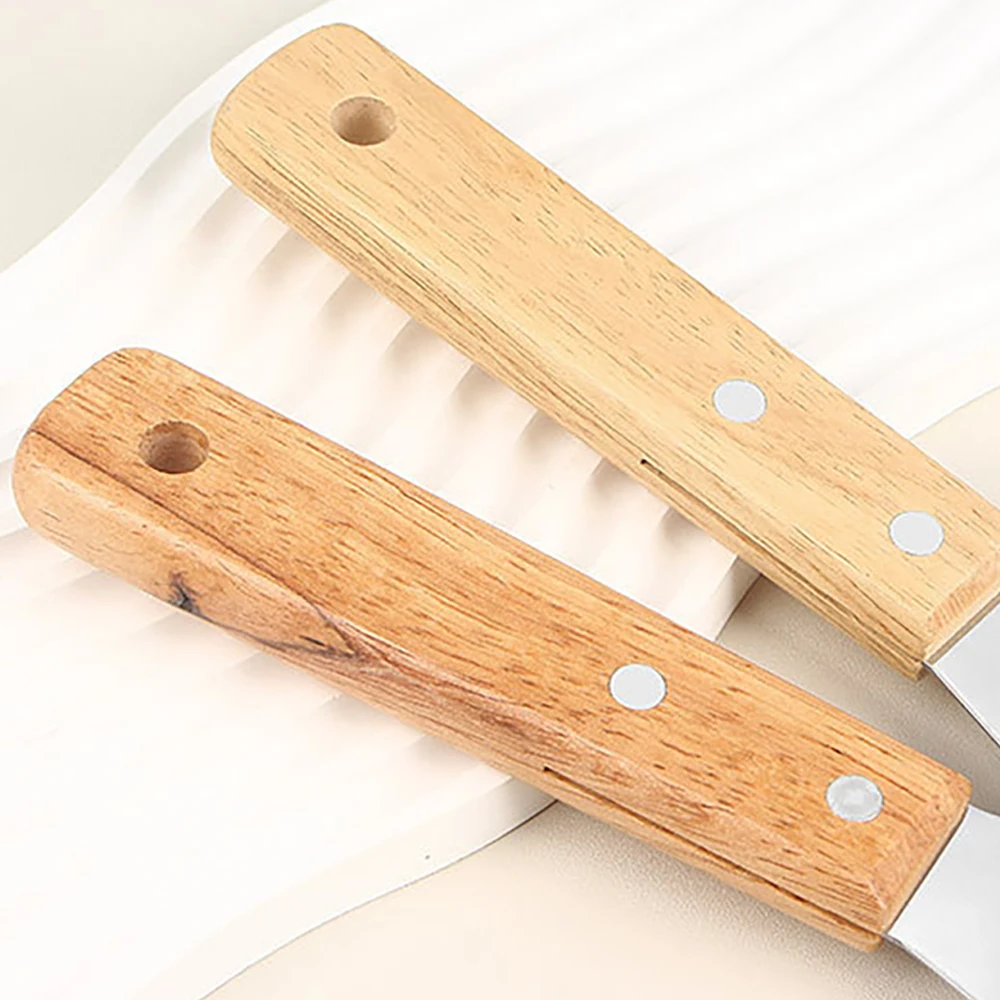 1PC Stainless Steel Frying Paddle with Wooden Handle 1 Piece