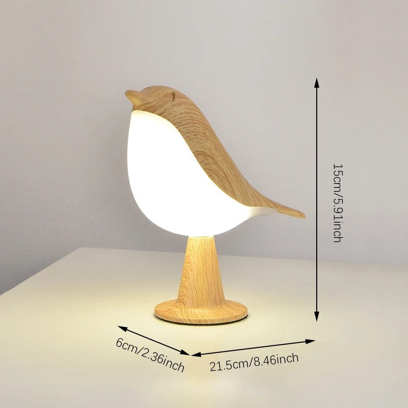 LED Bird Night Lights Touch Control Portable Desk Lamps