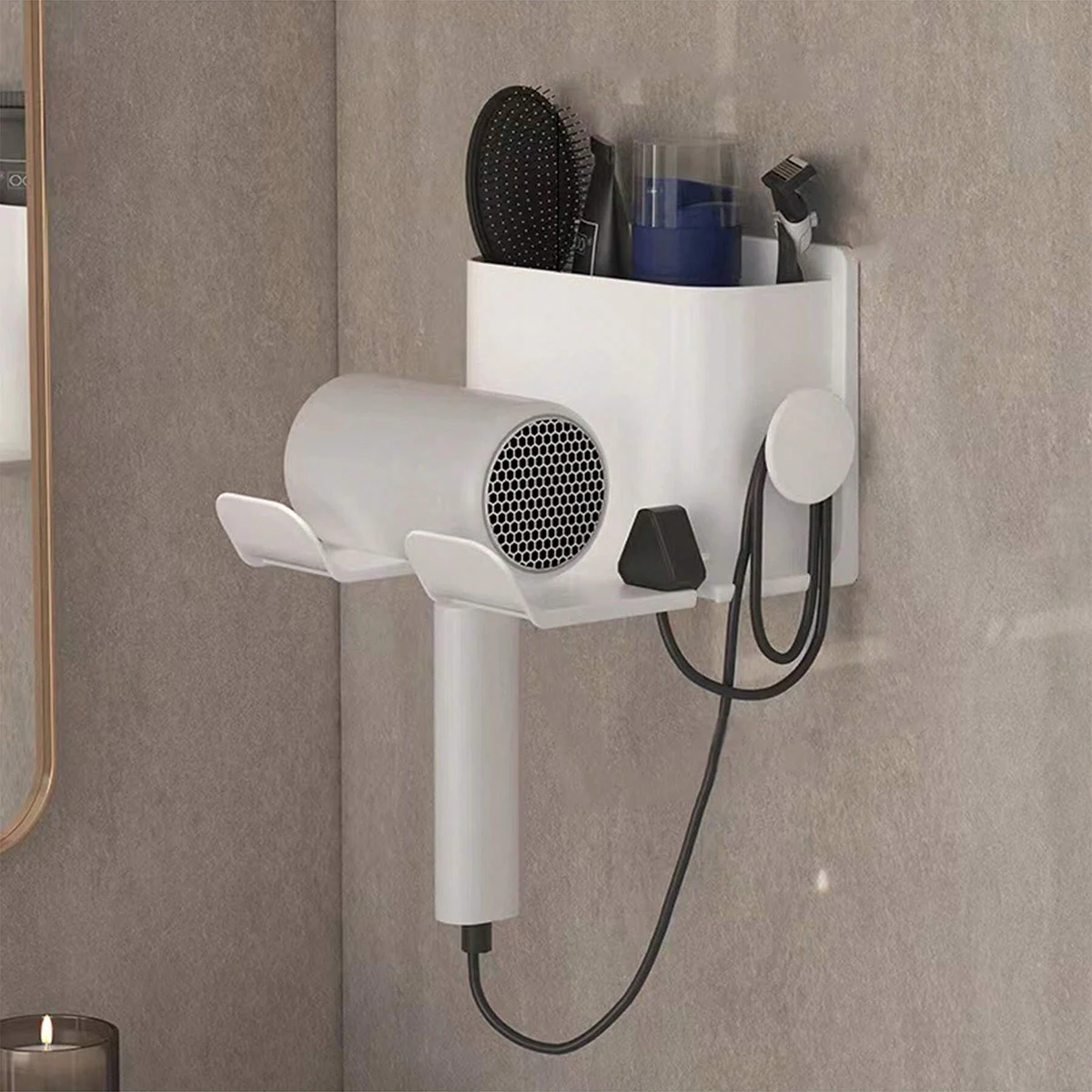 Hair Dryer Storage Rack Bathroom storage rack
