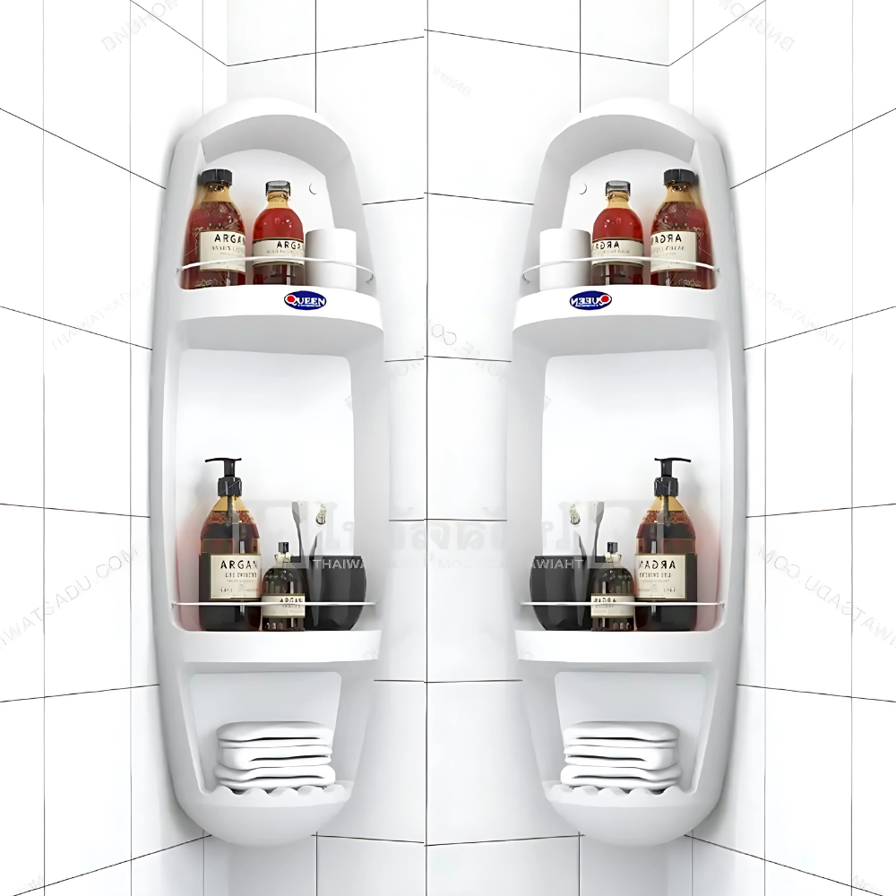 Corner Rack for Kitchen, Bathroom, Room, Bedroom & Living Room | Wall Mounted Plastic Corner Racks for Smart Storage