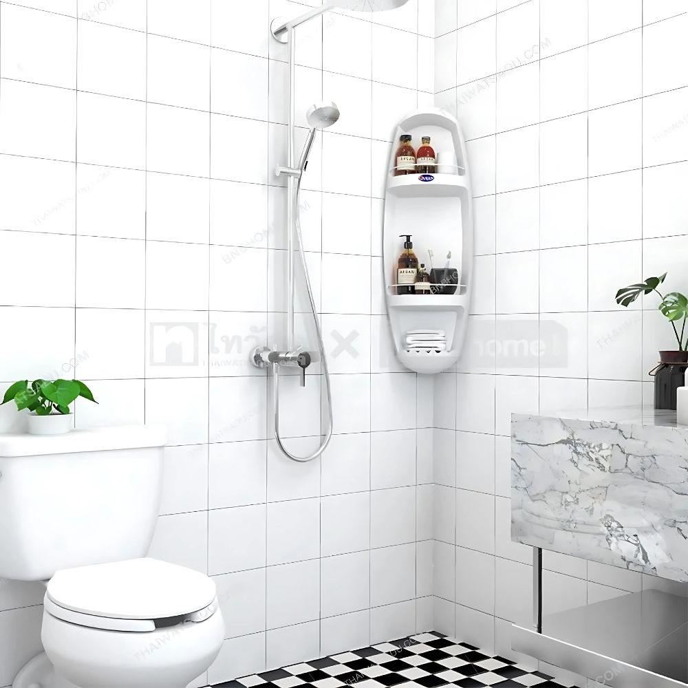 Corner Rack for Kitchen, Bathroom, Room, Bedroom & Living Room | Wall Mounted Plastic Corner Racks for Smart Storage