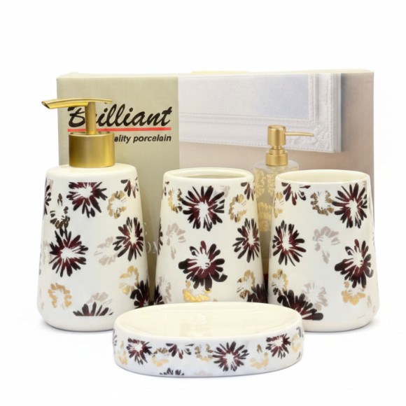 Brilliant Ceramic Bathroom Set 4Pcs