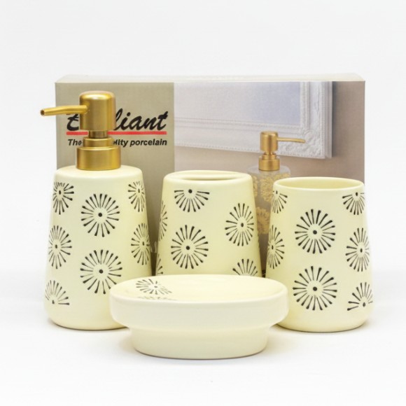 Brilliant Ceramic Bathroom Set 4Pcs