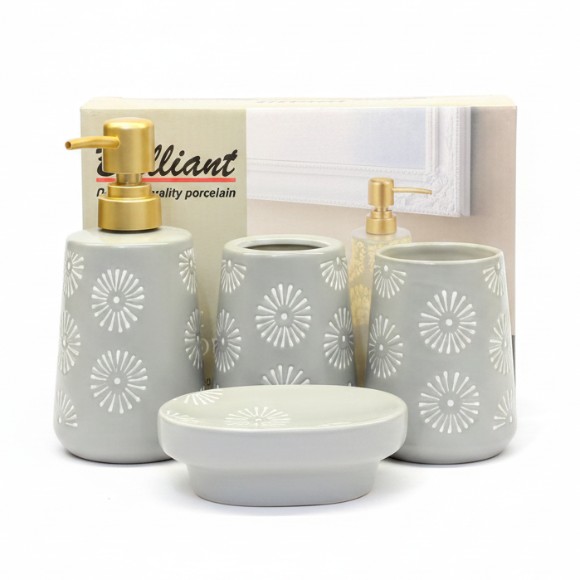 Brilliant Ceramic Bathroom Set 4Pcs