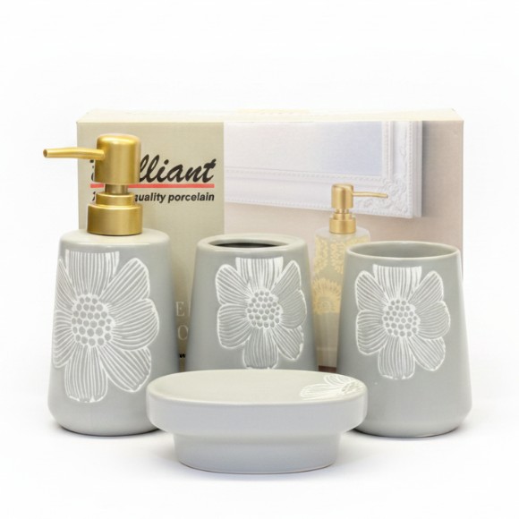 Brilliant Ceramic Bathroom Set 4Pcs