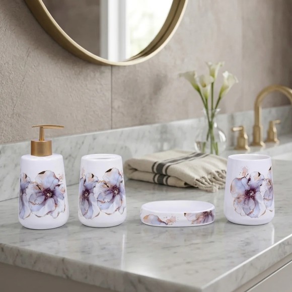 Brilliant Ceramic Bathroom Set 4Pcs