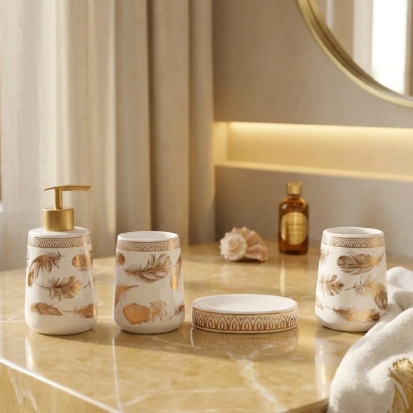 Brilliant Ceramic Bathroom Set 4Pcs