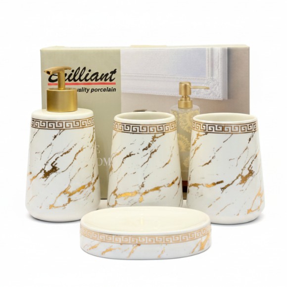 Brilliant Ceramic Bathroom Set 4Pcs