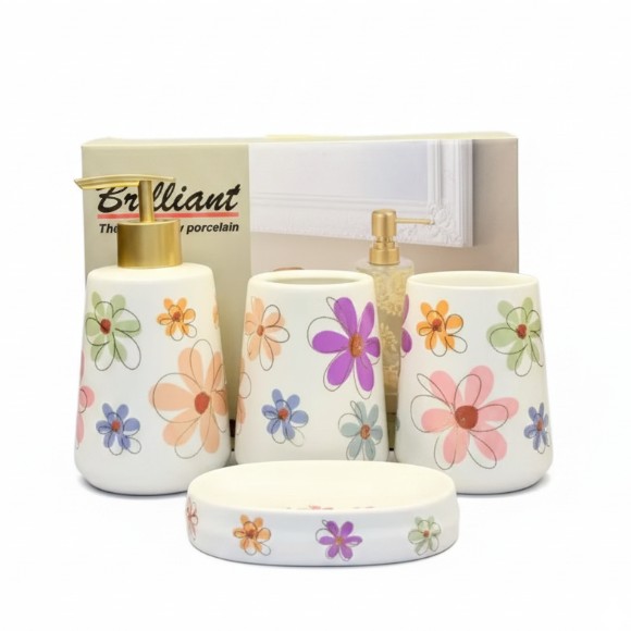 Brilliant Ceramic Bathroom Set 4Pcs