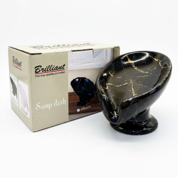 Brilliant Leaf Shaped Ceramic Self Draining Soap Dish