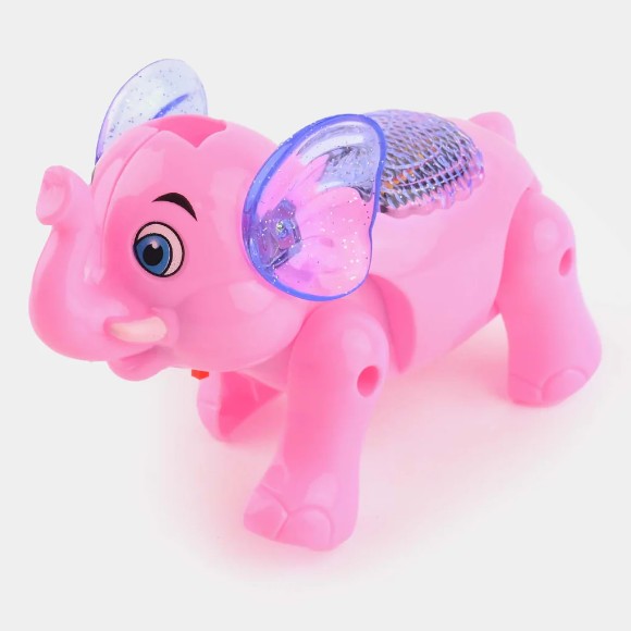 Clever Elephant Electric Toy For Kids - Walking, Music & Lighting