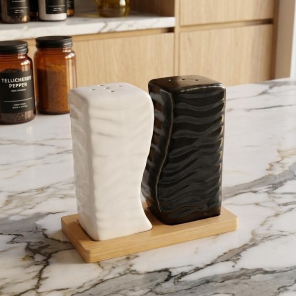 Elegant Ceramic Salt & Pepper Shakers Set