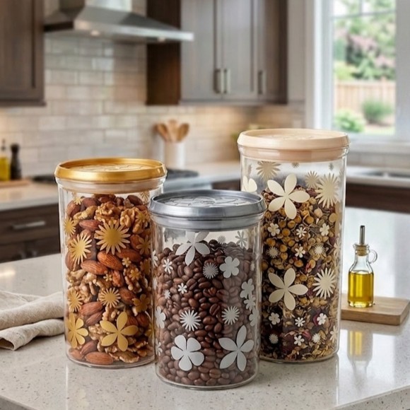 Elegant Airtight Plastic Jar 700,800,1000ml