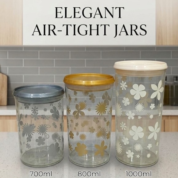 Elegant Airtight Plastic Jar 700,800,1000ml