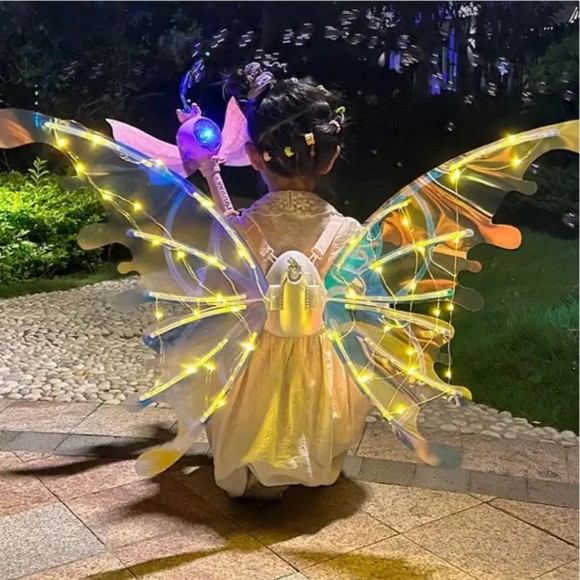 Fairy Butterfly Wings for Girls, Butterfly Wings with Music LED Light