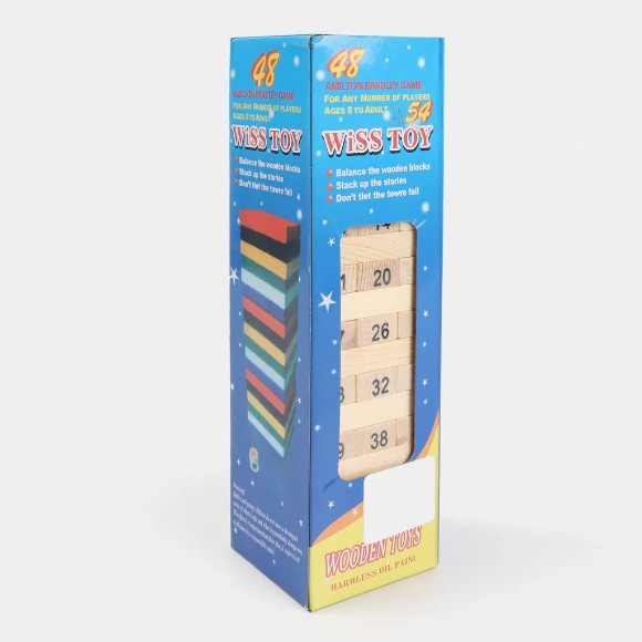 Jenga Game Wiss Toy - 48Pcs