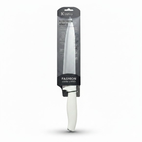 Kinvo Chef Knife Professional Blade with White Handle