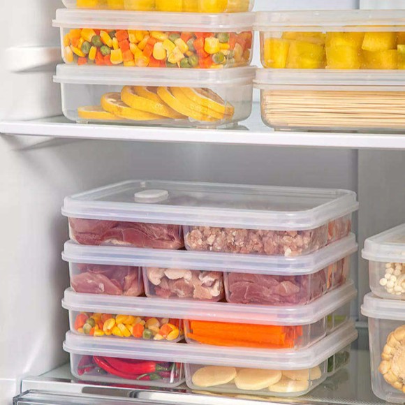 Kitchen Freshness Box with Compartment Organizers Refrigerator Freezer for Meat Onion Ginger Kitchen Tool