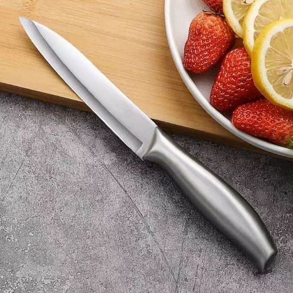 High Carbon Stainless Steel 4-Piece Chef Knife Set with Peelar