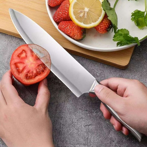 High Carbon Stainless Steel 4-Piece Chef Knife Set with Peelar