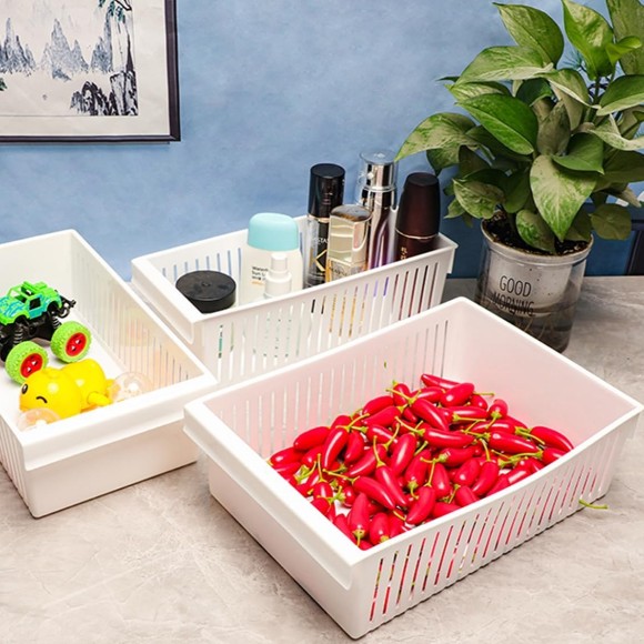 Multi-Purpose Plastic Storage Basket Home Organizer