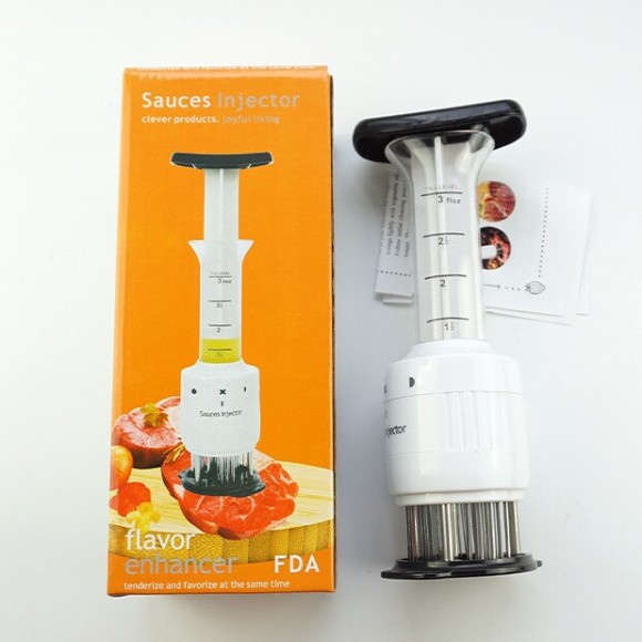 Multifunctional Sauces Injector 2 in 1 Needle Meat Tenderizer Meat Injector