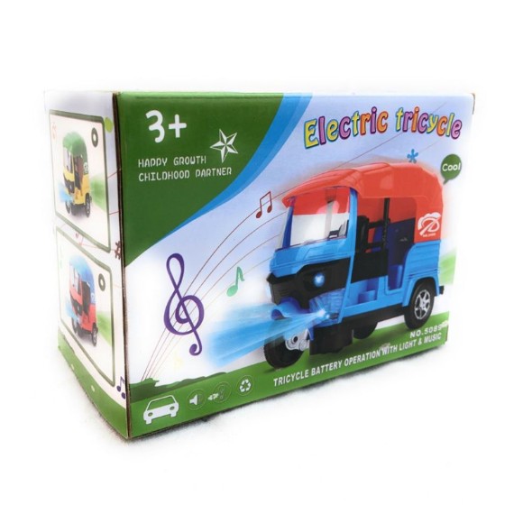 Plastic Model Three Wheels Tuk Tuk Auto Rickshaw For Kids