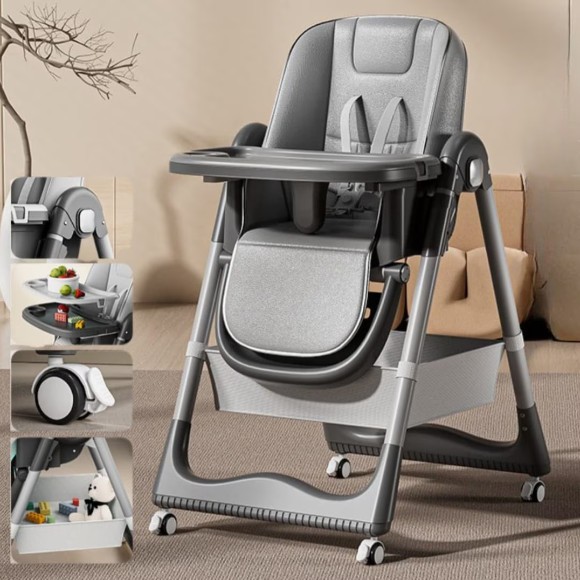 POPYPAPA High Chair with 4 Wheels A65