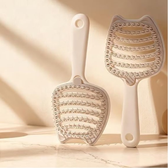 Portable Detangling Hair Brush with Removable Base Easy Cleaning Curly & Straight Hair Brush for Women & Men
