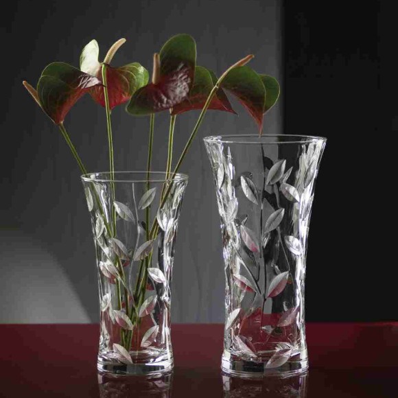 RCR Crystal Laurus Flower Vase 10 Inch – 257670