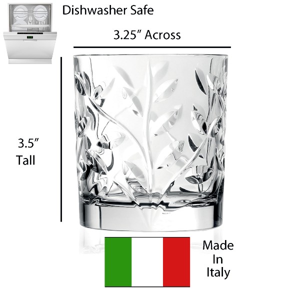 RCR Crystal Laurus Glass 300ml Set of 6 - 259240
