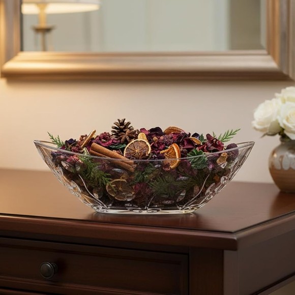 RCR Crystal Laurus Oval Center Piece 13.5 Inch - 255920