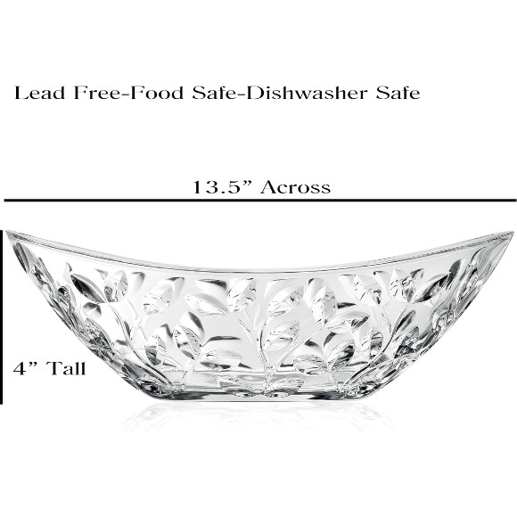 RCR Crystal Laurus Oval Center Piece 13.5 Inch - 255920