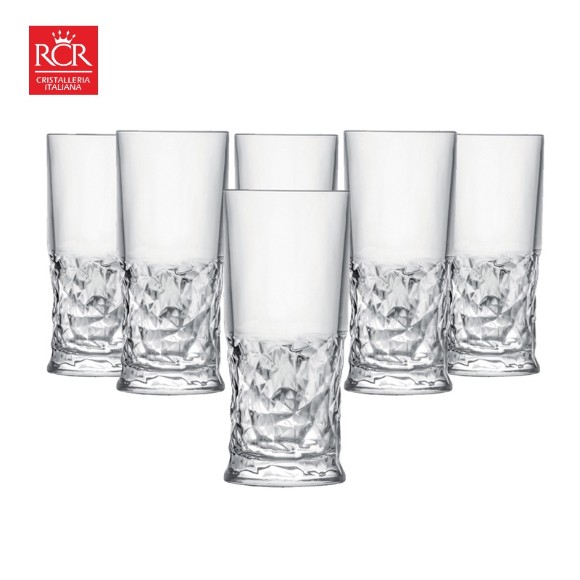 RCR Funky Long Drink Tumbler 350ml Set of 6 - 269820