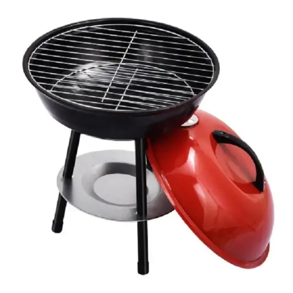 Round Charcoal Barbecue Grill Portable Small Outdoor Barbecue Grill - 36CM