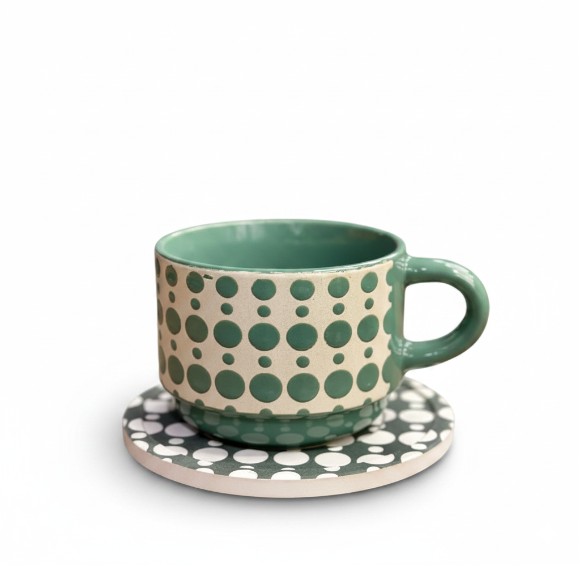 Danny Home Tea Ceramic Mugs with Coasters Pack of 6