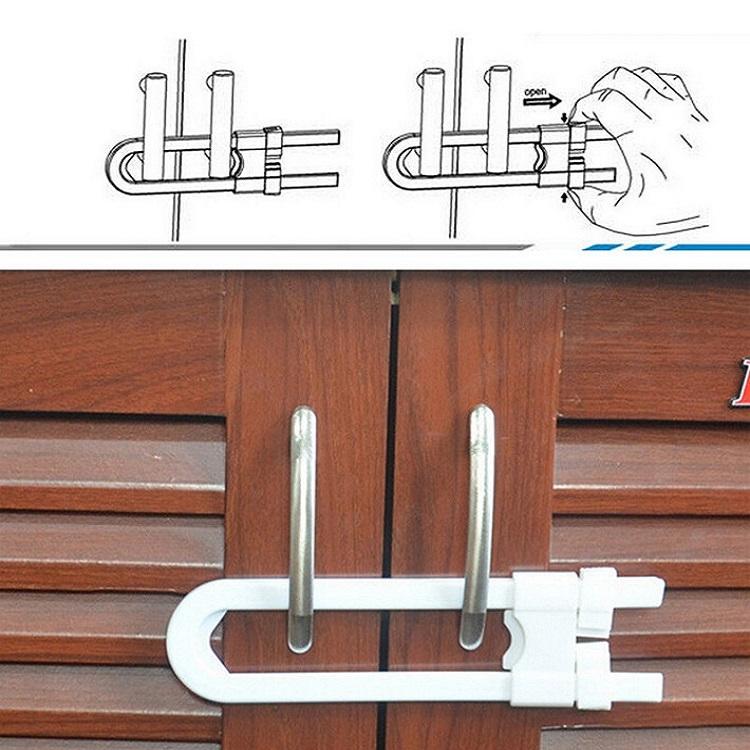U Shape Baby Safety Lock Door Cabinet Cupboard