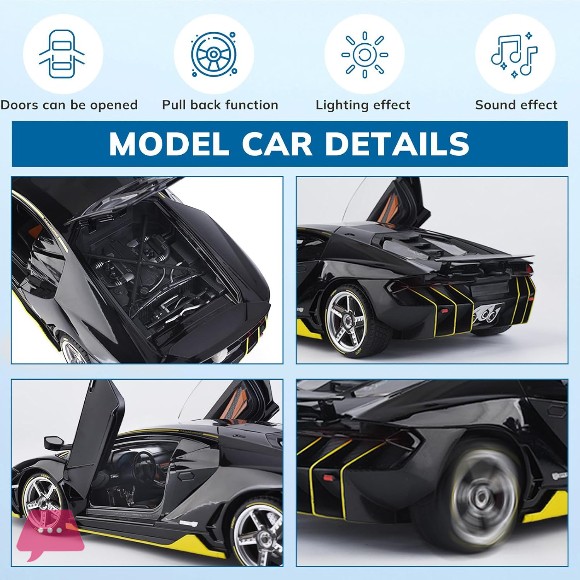 1:18 Lamborghini Centenario Diecast Car Model Alloy Car with light and sound