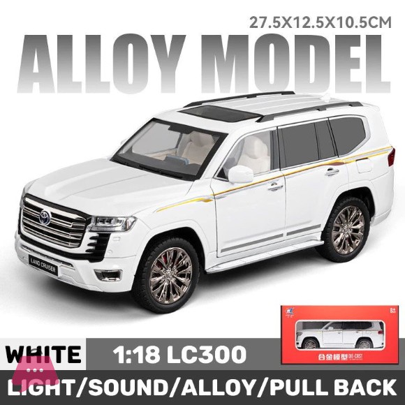 1:18 Toyota Land Cruiser LC300 SUV Alloy Car Diecast Model Childrens Toy Kids Gift Birthday Present For Boys Trendy Display
