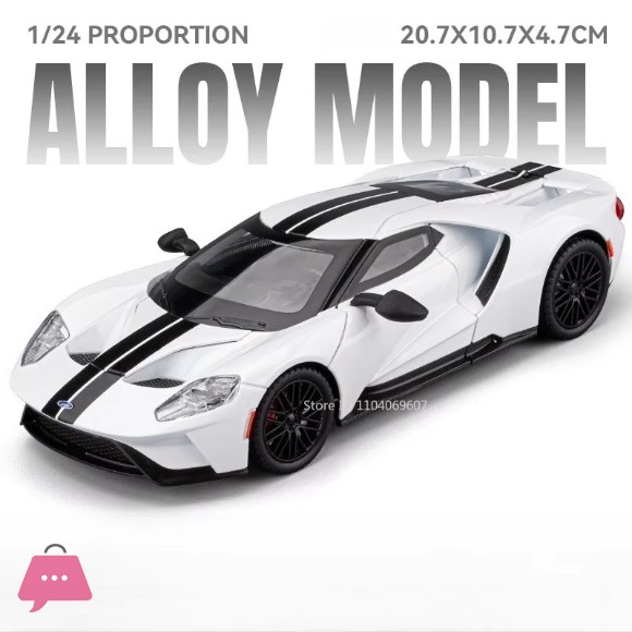 1:24 F1-LM GT Model Car Diecast Alloy Toys Doors Opened Sound Light Pull Back Diecast Model Car