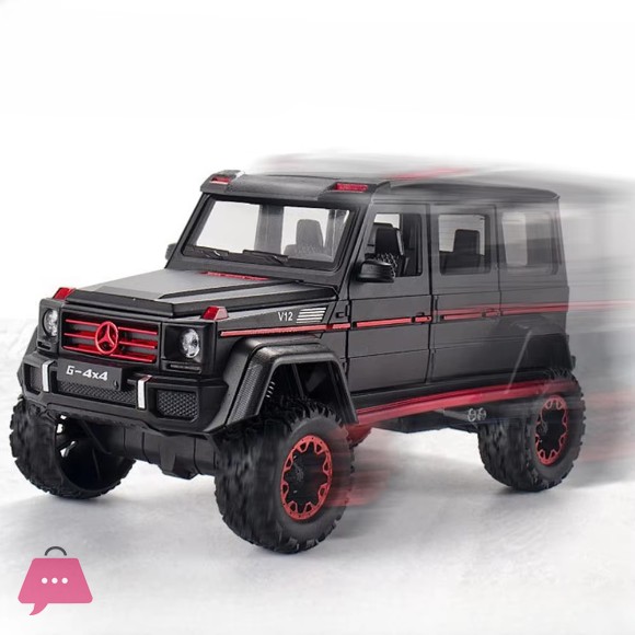 1:24 G500 4x4 Alloy Diecast Toys Cars Model Wheel Pull Back Doors Opened Off-road Vehicle for Kids Gifts