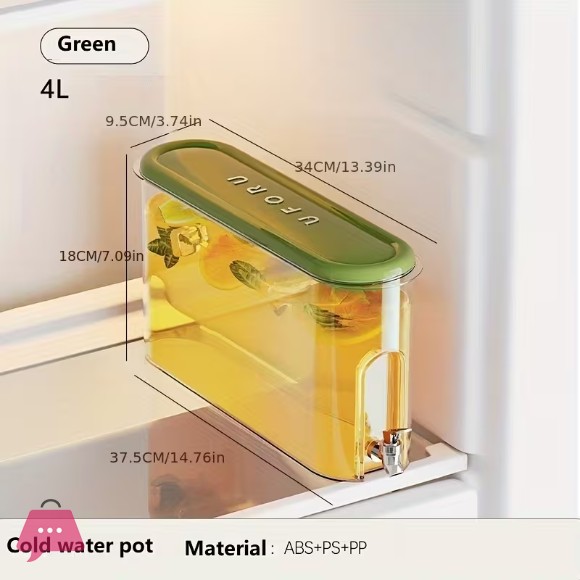 UFORU 1 Cold Kettle with Faucet for Home Refrigerator Beverage Bucket