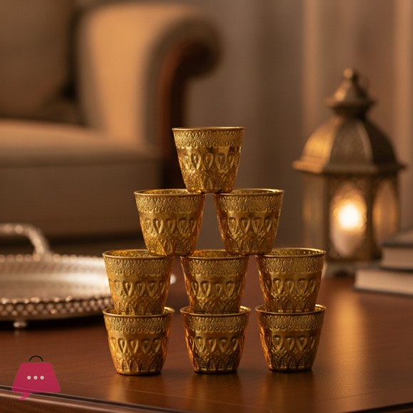 1 Dozen Glassware Gold Zam-Zam Arabic Tea Cups