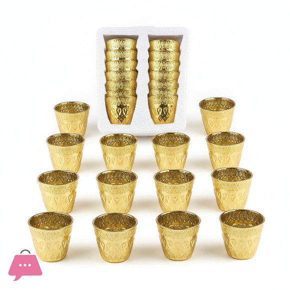 1 Dozen Glassware Gold Zam-Zam Arabic Tea Cups
