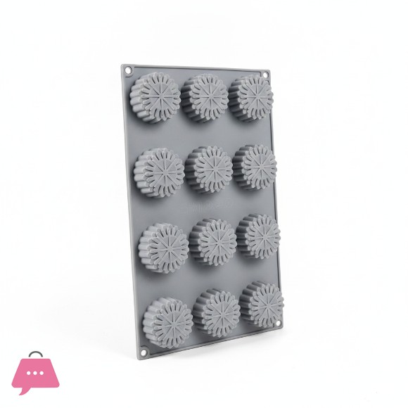 12 Cavity Flower Silicone Mold
