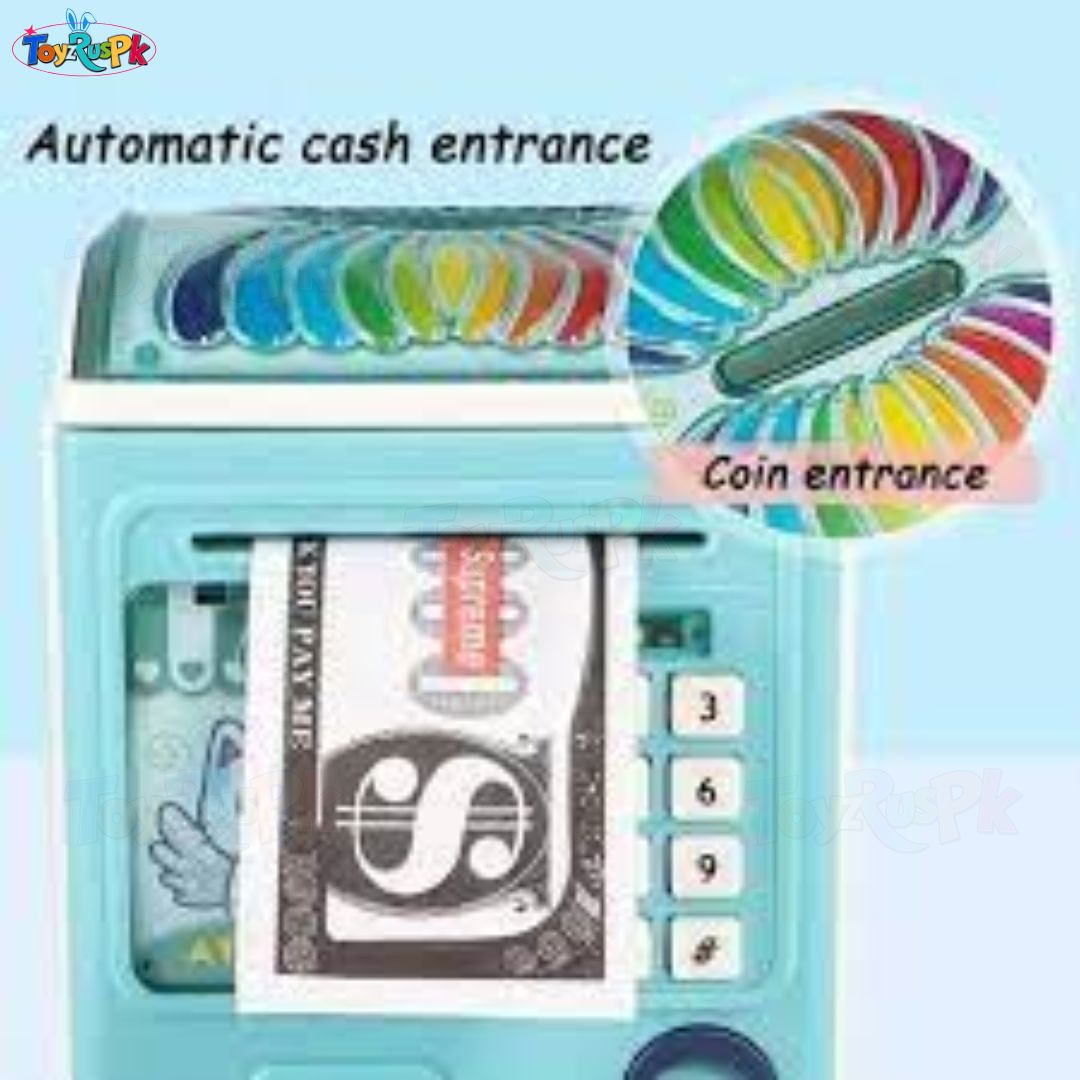 Piggy Bank Money Box for Kids Finger Print ATM Machine