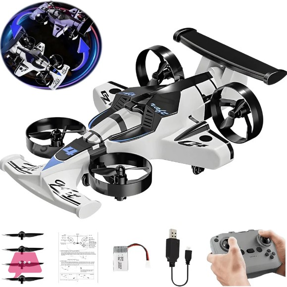 2-in-1 Flying RC Drone & Stunt Car for Kids | Remote Control Toy