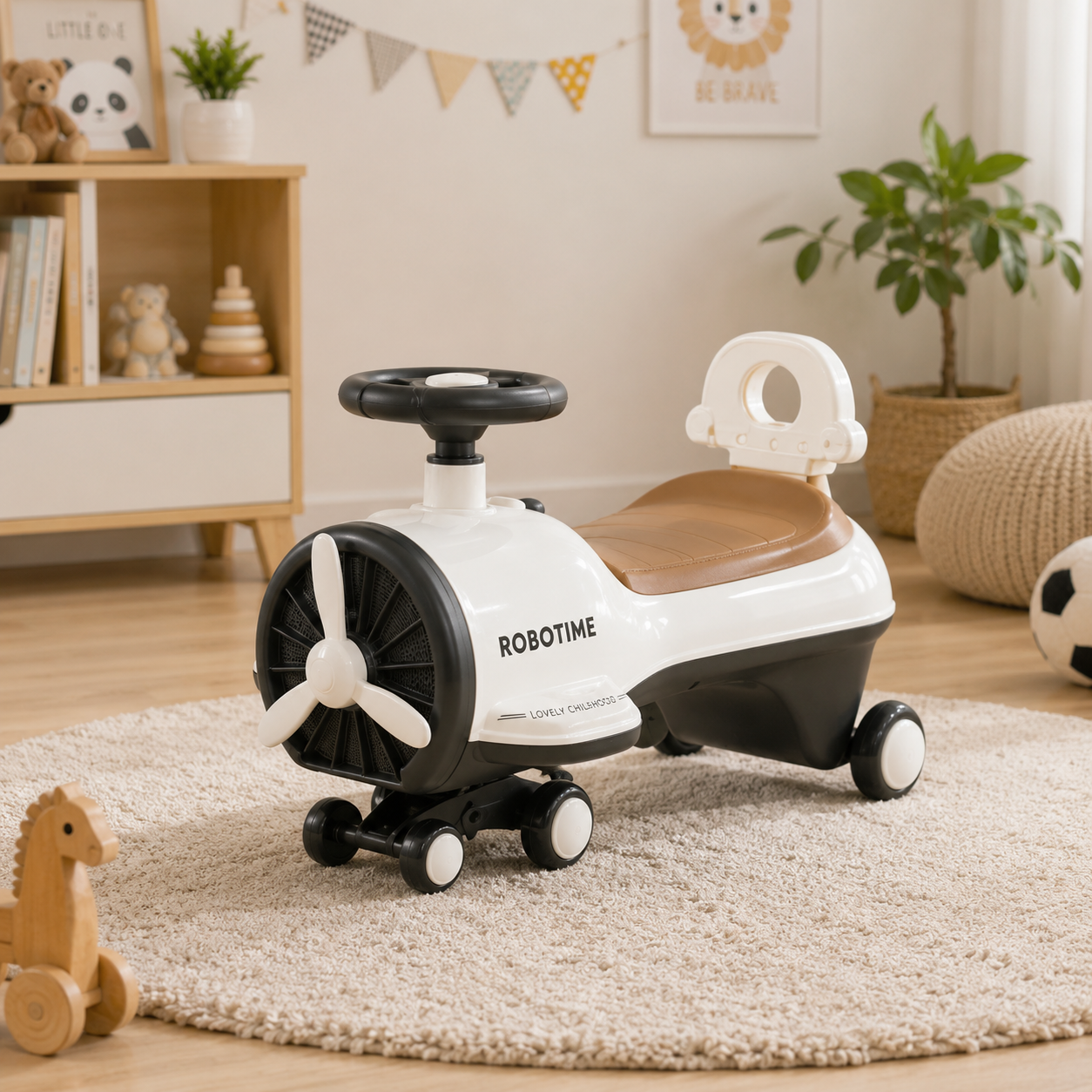 AUTO RIDE ON BABY WALKER CAR - WHITE