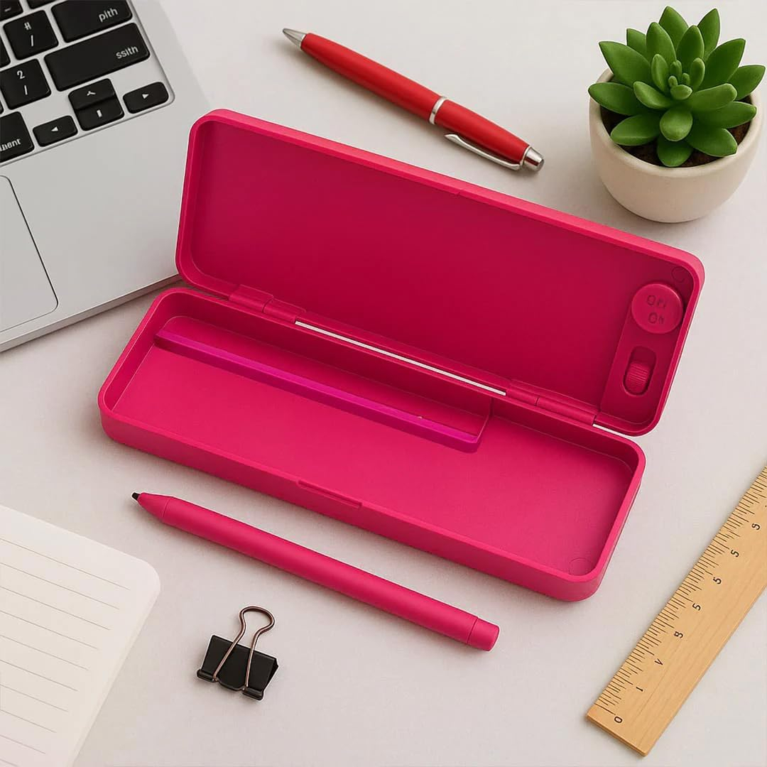 Kids Digital Drawing Board Pencil Case with Multiple Color Pens, Erase Button, and Storage Case - New